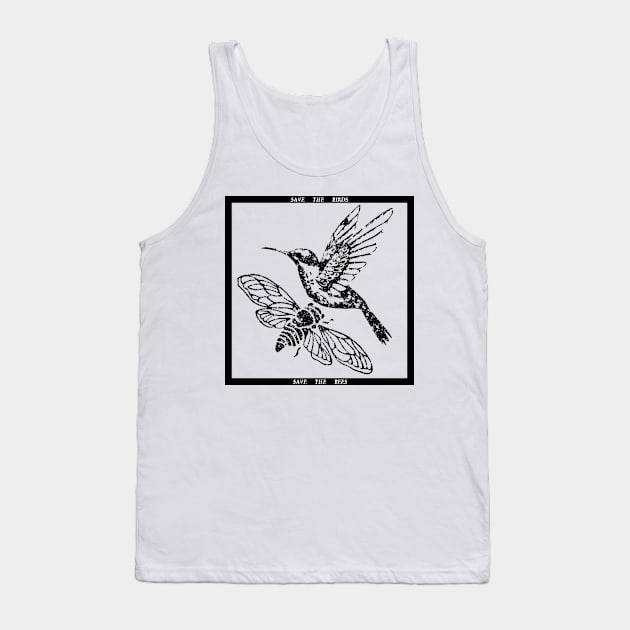 BØRNS//God Save Our Young Blood - Black and White Tank Top by UberGhibli